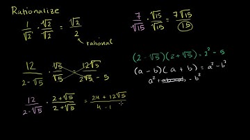 How to rationalize a denominator | Exponent expressions and equations | Algebra I | Khan Academy