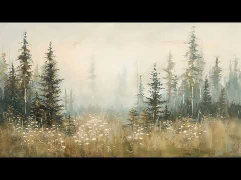 Misty Pine Forest Art | 4K TV Screensaver & Samsung Frame TV Wall Art Background