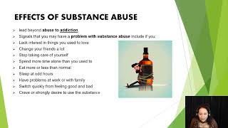 SUBSTANCE ABUSE - Lesson Plan