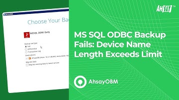 MS SQL ODBC Backup Fails: Device Name Length Exceeds Limit