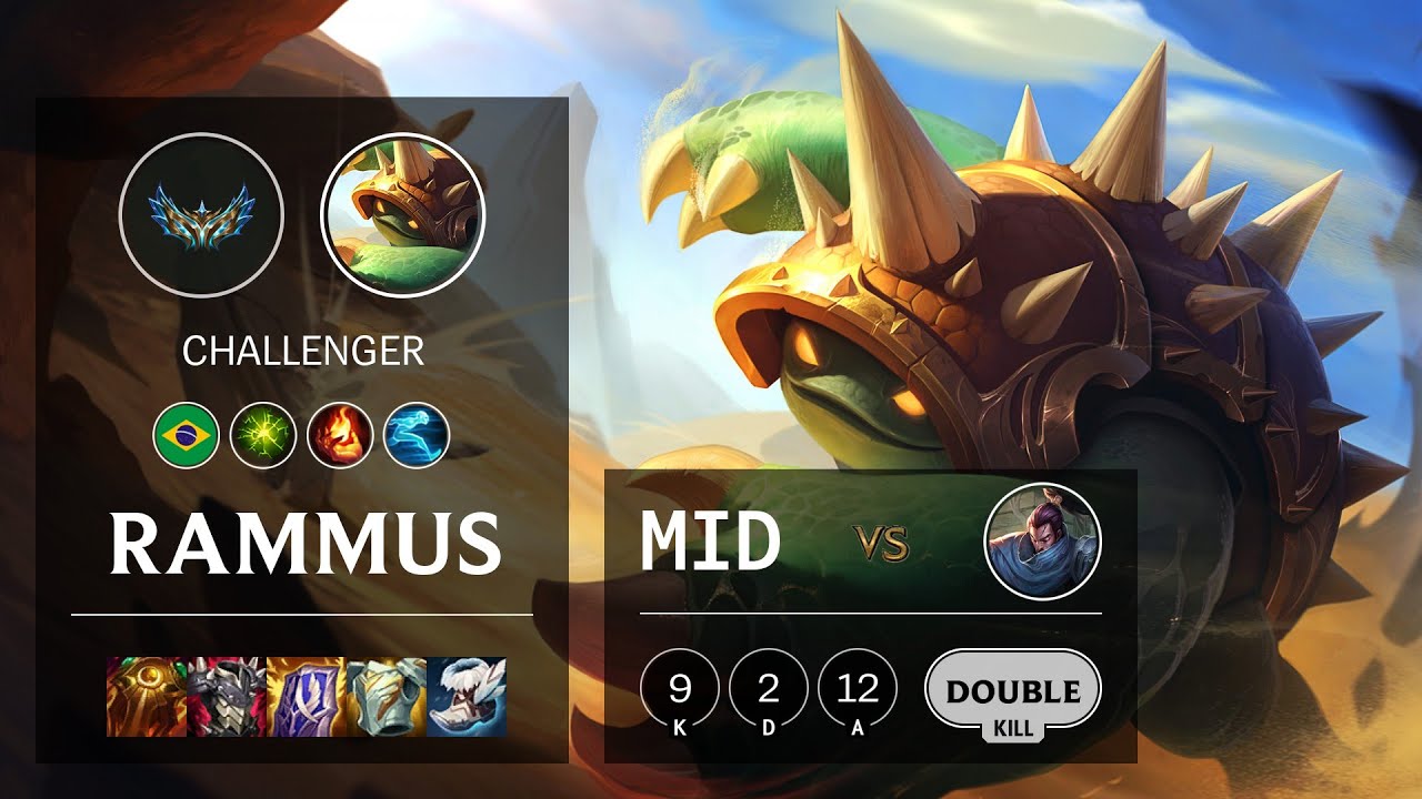 Rammus Mid vs Yasuo - BR Challenger Patch 12.3 - YouTube