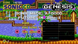 Sonic CD (US) - Stage Clear Sega Genesis remix (Sonic 2 version) [Oscilloscope view]