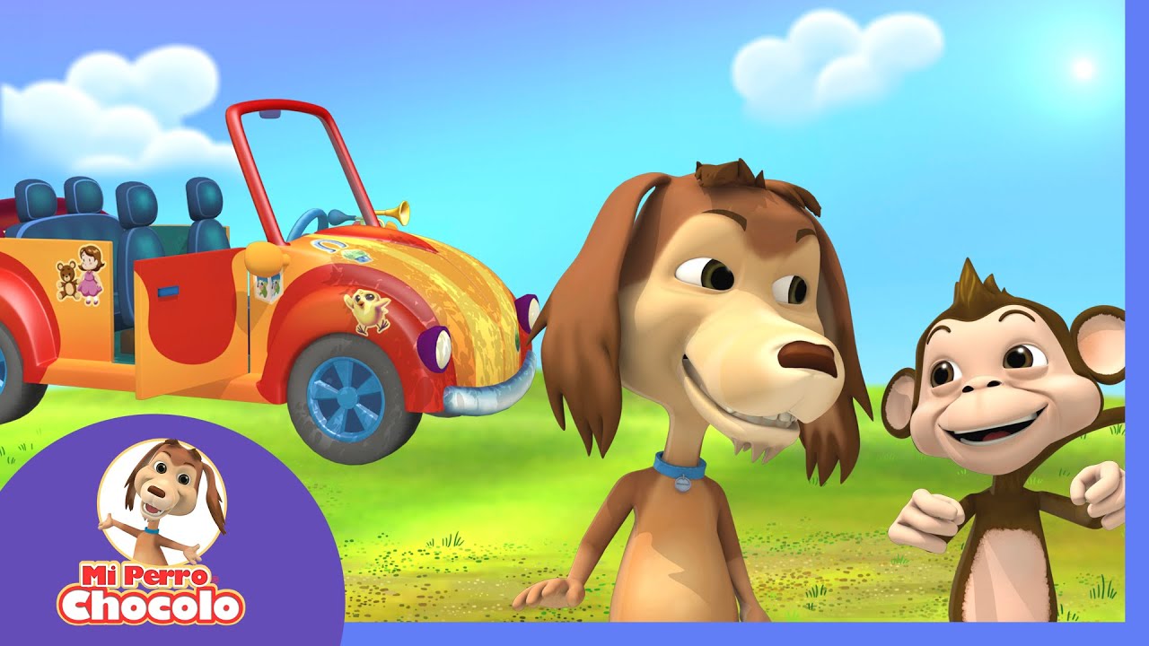 🚗 VAMOS DE PASEO EN EL AUTO DE CHOCOLO 🐾 | CANCIONES INFANTILES 🎵 ...
