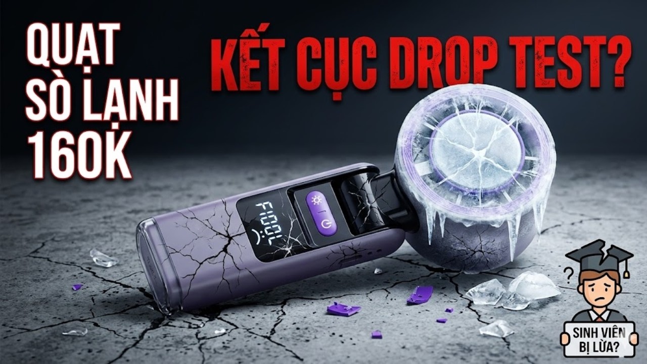 Review & Drop Test quạt 160k có sò lạnh - Sinh viên đừng ham rẻ mà bị ...