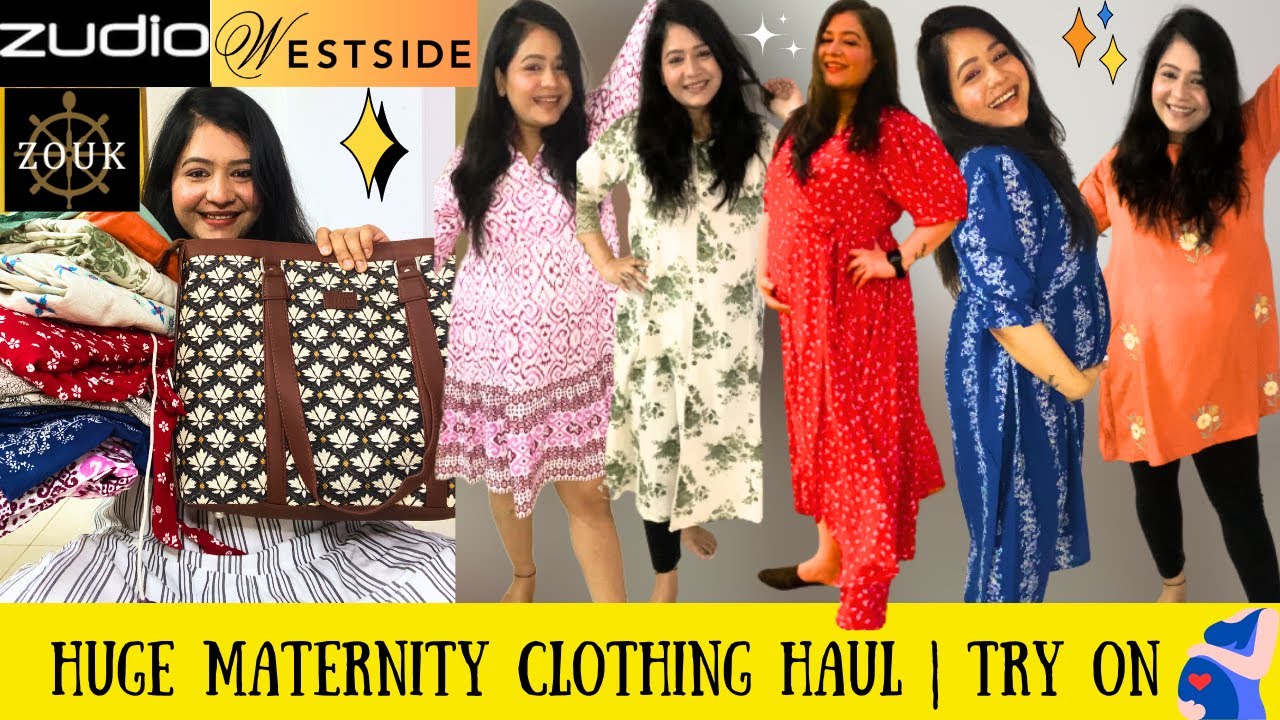 Huge Maternity Clothing | Pregnancy Try On Haul | Westside | ZUDIO | FT.: Zouk Bags