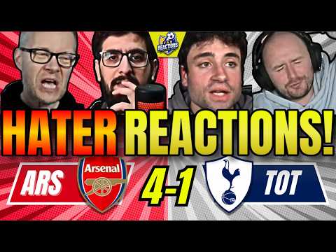 ARSENAL S RIVALS HATERS REACTIONS TO ARSENAL 4 1 SPURS PREMIER LEAGUE FAN REACTIONS
