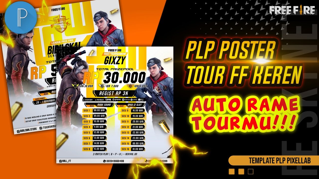AUTO RAME TOURMU DENGAN POSTER KEREN INI - PLP PIXELLAB POSTER TOURNAMENT FF
