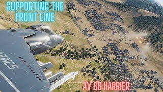 Supporting the front line - AV 8B harrier close air support