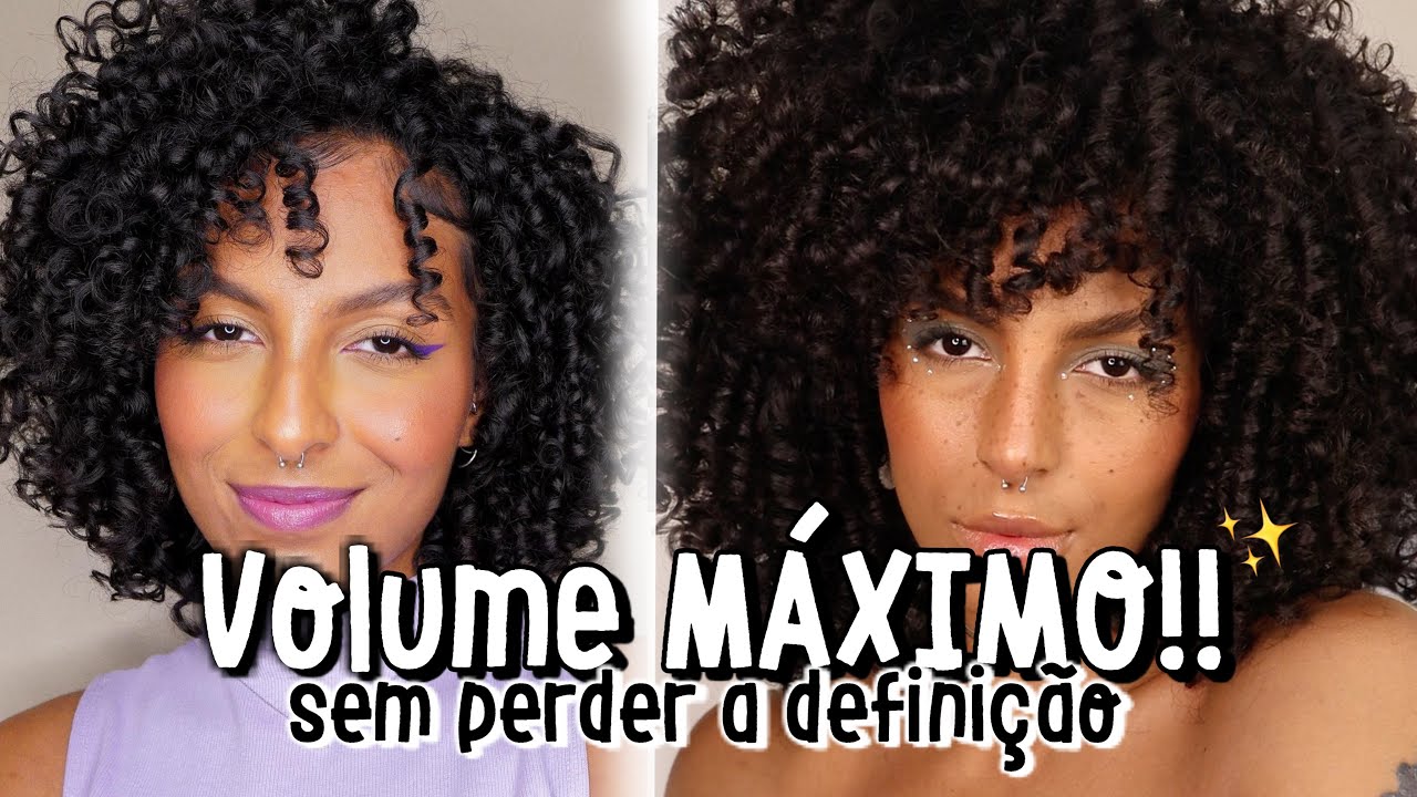 COMO DAR VOLUME AOS CACHOS SEM PERDER A DEFINIÇÃO! ✨ | *rápido, prático e sem frizz*