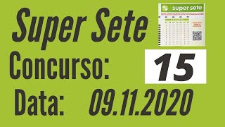 Resultado Super Sete 15 - 09/10/2020 Segunda-Feira