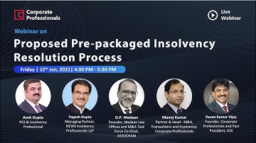 Webinar on Proposed Pre-packaged Insolvency Resolution Process
