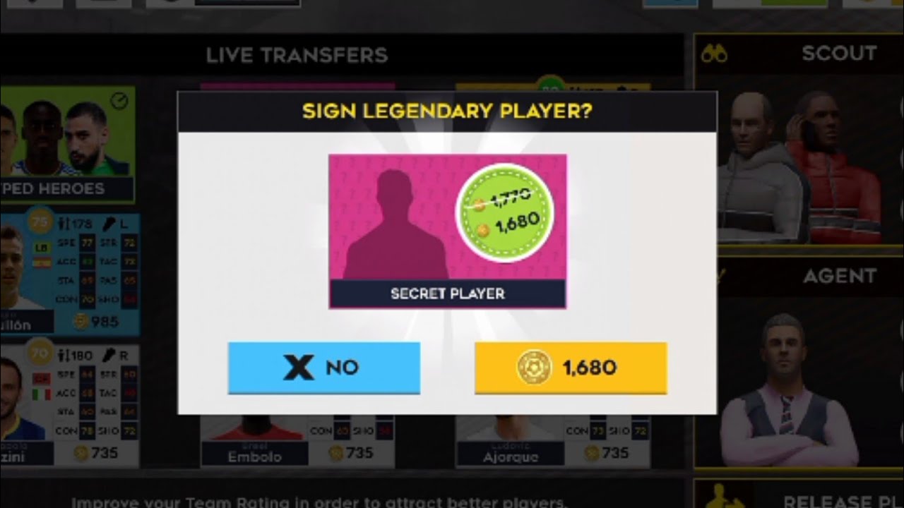 DLS 22 : Secret Player 😍 | Price = 1680 coins