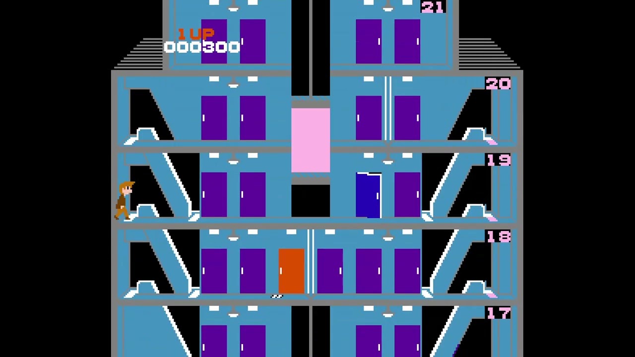【レトロゲーム】ファミコン版　エレベーターアクション