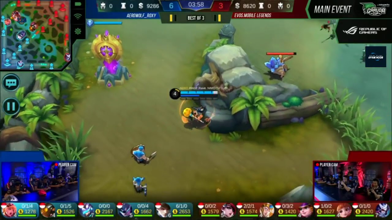 MENEGANGKAN ABISS CUYY MATCH 3 !! EVOS VS AEROWOLF || GARUDA CUP FINAL DAY