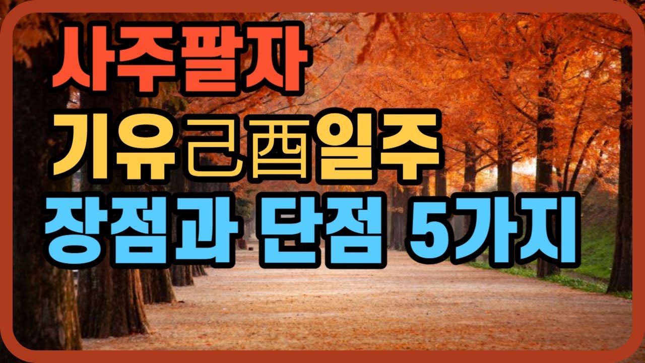 기유일주특징 #일주론 #기유일주 #기유일주특징