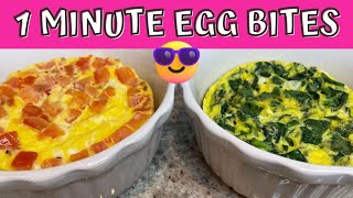 1 minute EGG BITES in microwave | 2 ways | QUICK and delicious breakFAST ideas :)