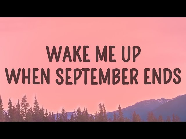 Green Day - Wake Me Up When September Ends (Lyrics) class=