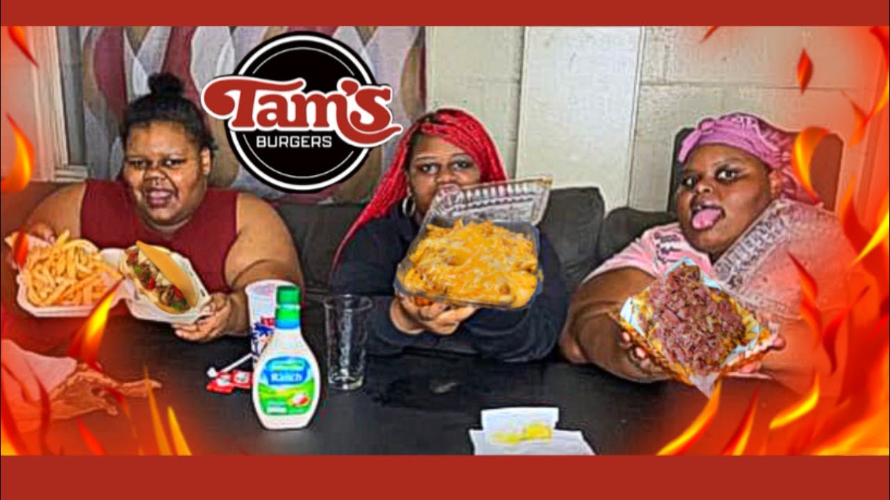 Tams Burger🍔PillyCheesesteak/Chili Cheese Fries Mukbang YouTube