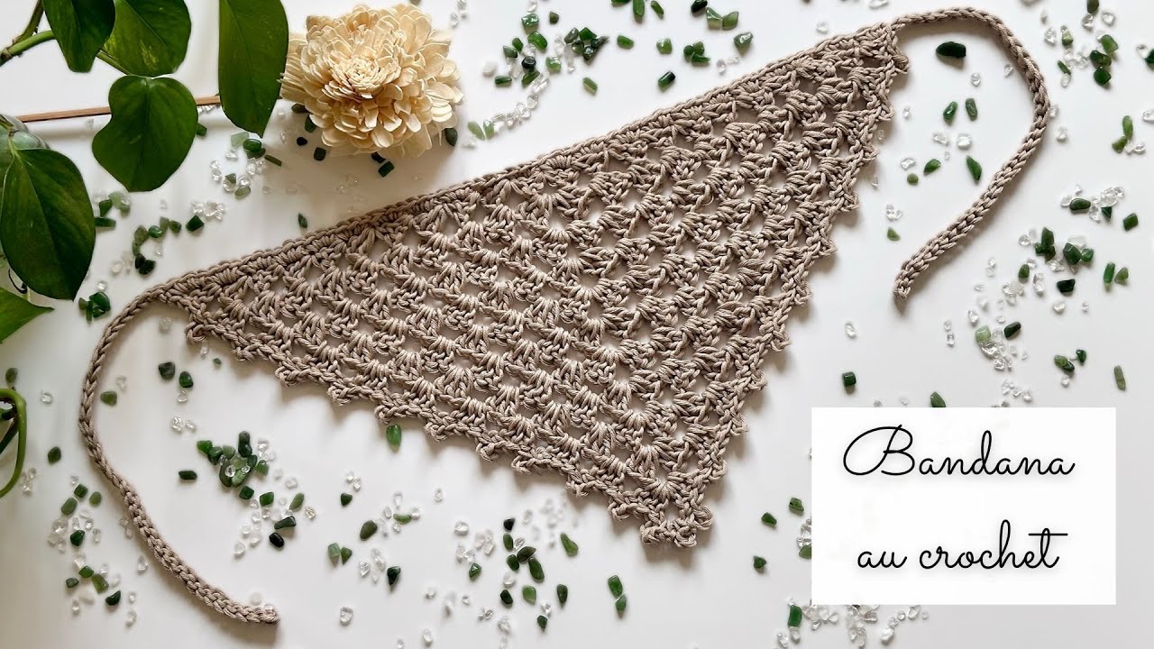 Comment faire un bandana au crochet ? Foulard au crochet ✨Tuto crochet facile 🧶