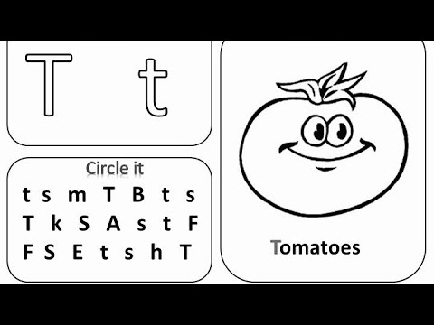 Identify letter T | learn how to read and write T | alphabets ...