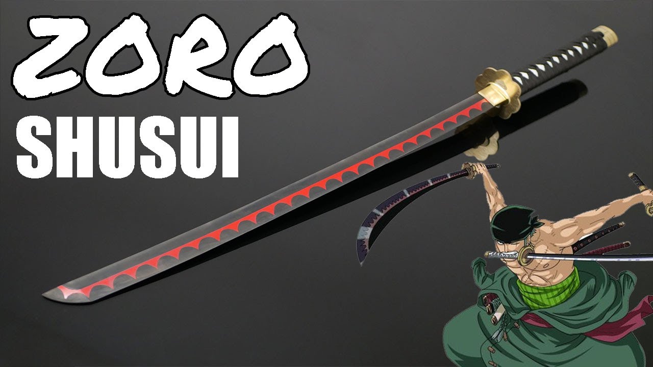 Handmade Anime One Piece Roronoa Zoro's Shusui Katana Sword 1095 High  Carbon Steel Black