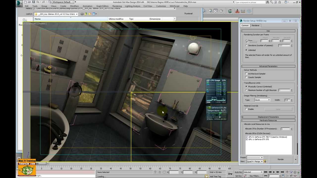 Video corso Autodesk Iray Interior Design 3ds max 2014 Promo