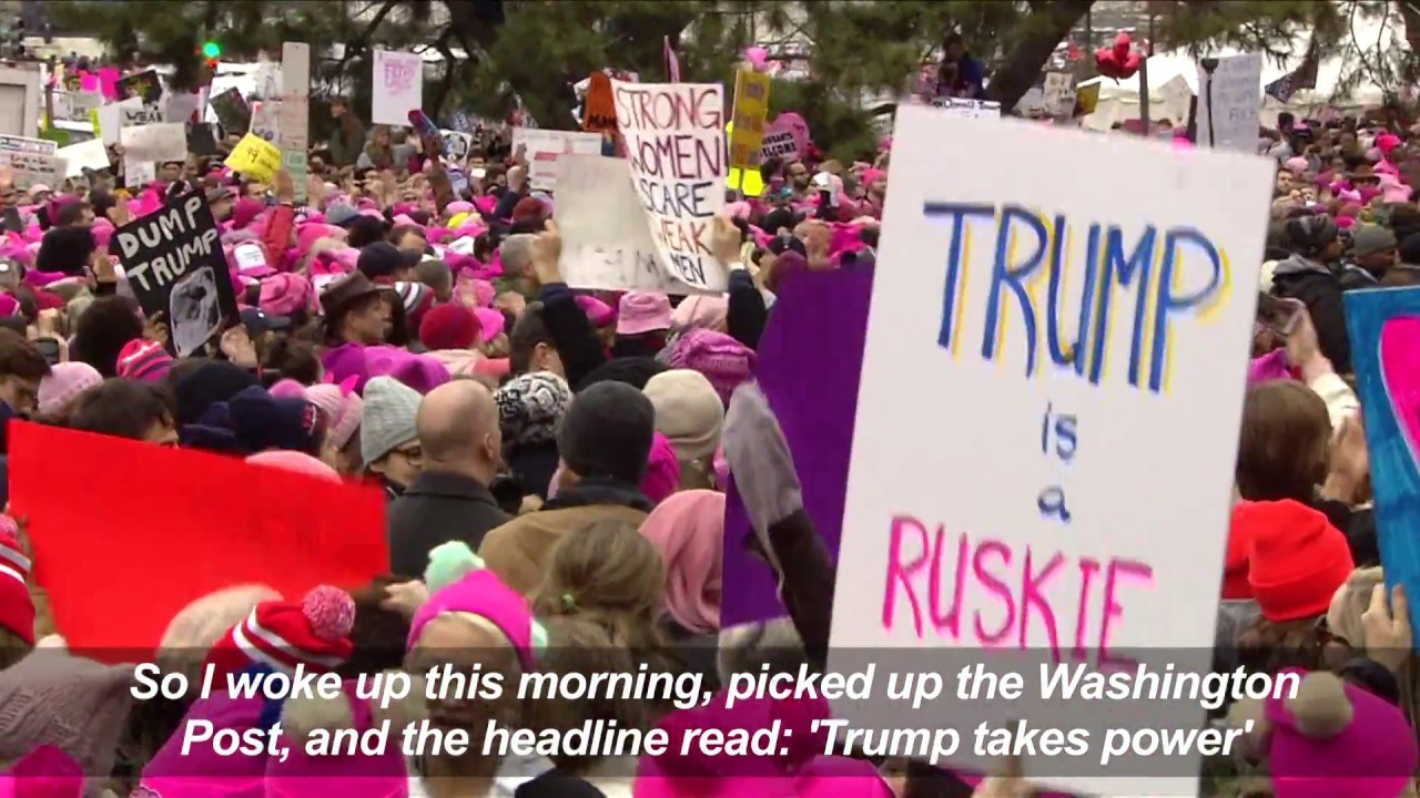 Michael Moore, Ashley Judd address Women's March in Washington