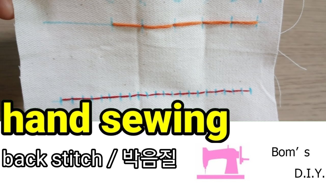 hand sewing / Back stitch / 박음질 하는방법 YouTube