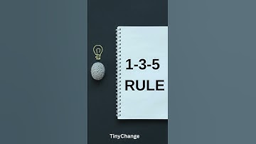 1-3-5 Rule to supercharge your productivity.#tinychange#productivityhacks #productivity#goals #facts