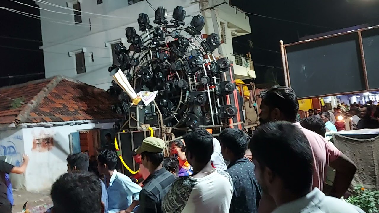 very dangerous sounding. in Armoor. ganesh nimajjanam.