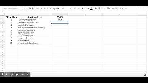 How to validate email address using Google Sheets