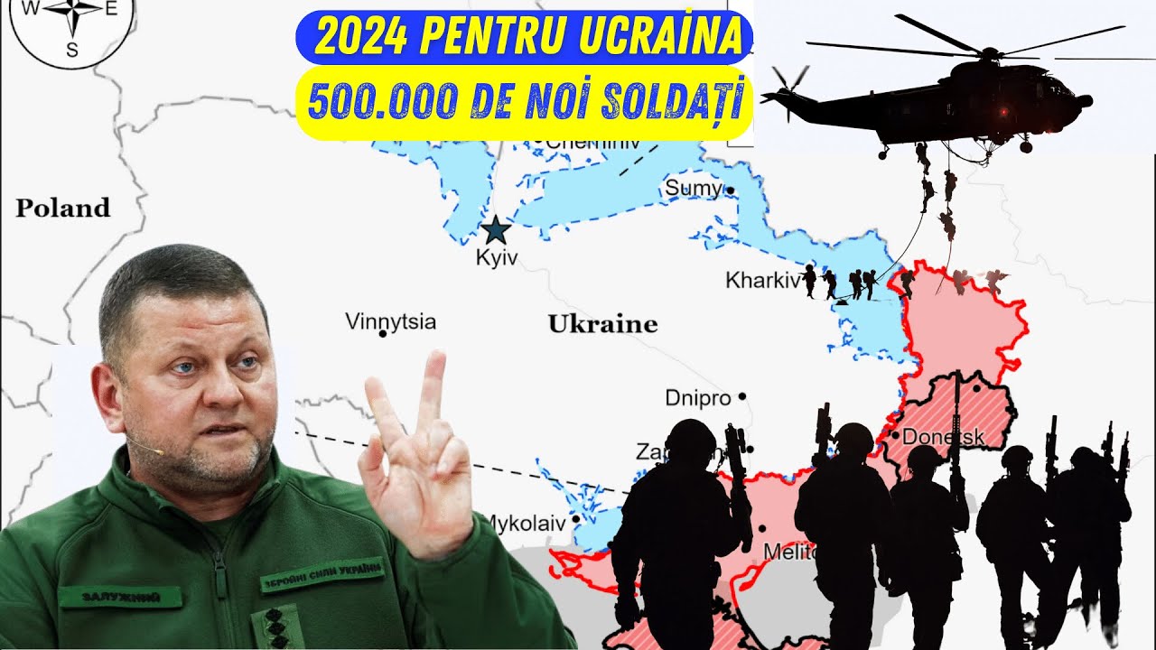 Ucraina mobilizează jumătate de milion de soldați în 2024!