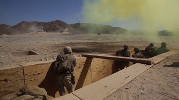 ITX 5-17 2/1 Echo Company Platoon Hasty Attack and Maneuver Range 410A B-roll