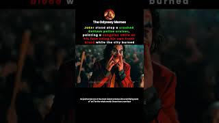 Joker Uses Wrecked Police Car And His Own Blood As A Canvas #joker #movie