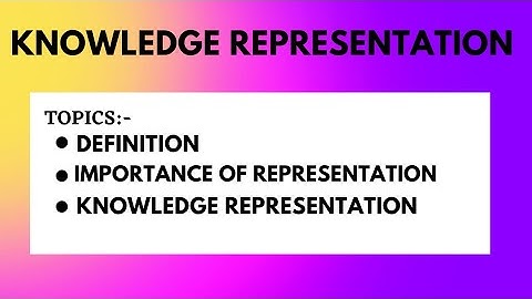 Knowledge Representation || Artificial Intelligence|| @BCAwithMannu
