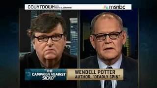 Michael Moore Meets Wendell Potter on Countdown with Keith Olbermann, Part 1 - 11/22/10