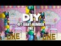 DIY Giant Number One | Balloon Mosaic Tutorial | DIY With Ki