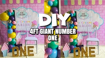 DIY Giant Number One | Balloon Mosaic Tutorial | DIY With Ki