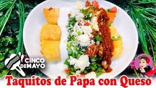 Taquitos de Papa con Queso | Receta Especial para el Cinco de Mayo | Gloria en la Cocina