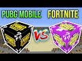 PUBG MOBILE VS FORTNITE MOBİL ŞANS BLOKLARI - Minecraft