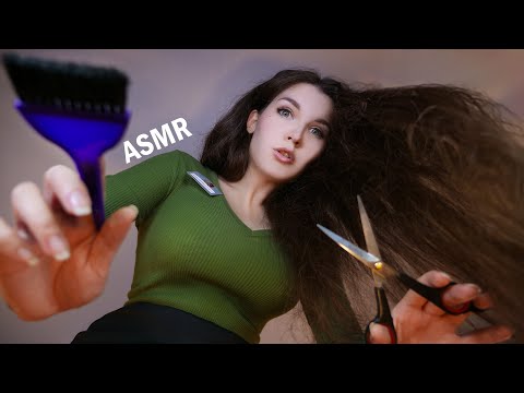Видео: АСМР [Ролевая игра] Парикмахер 💇 Стрижка волос, Массаж, Уход ✂ ASMR RP Hairdresser, haircut, massage