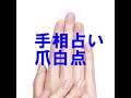 【手相】爪の白点　～小指・薬指・中指・人差し指・親指★白点～　幸運の印　＜アニメ版＞