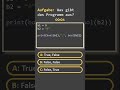 Testfrage Logik in Python