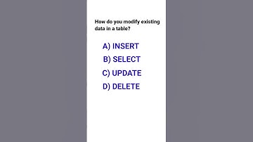 Oracle SQL question series Q. 5 | How do you modify existing data in a table ? | #education