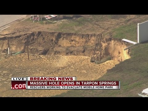 Large sinkhole forces