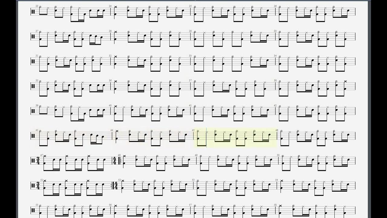 Oasis Stand By Me drum tab, score, sheet music YouTube