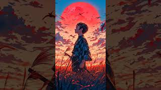 animate the scene with birds flying across the red