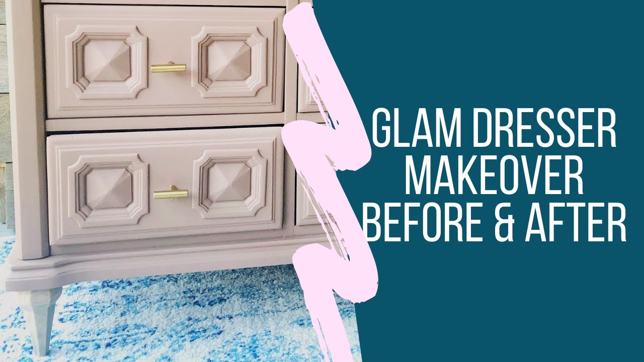 DIY Glam Dresser Makeover Before and After I Dresser Makeover DIY YouTube