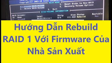 Hướng Dẫn Rebuild RAID 1 Với Firmware Của Nhà Sản Xuất