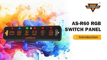 New! Auxbeam® AS-R60 RGB Slim Switch Panel With 3 Mode